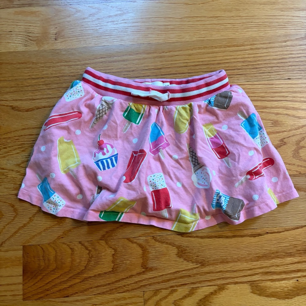 Mini Boden ice cream and popsicle print skort size 5-6 years
